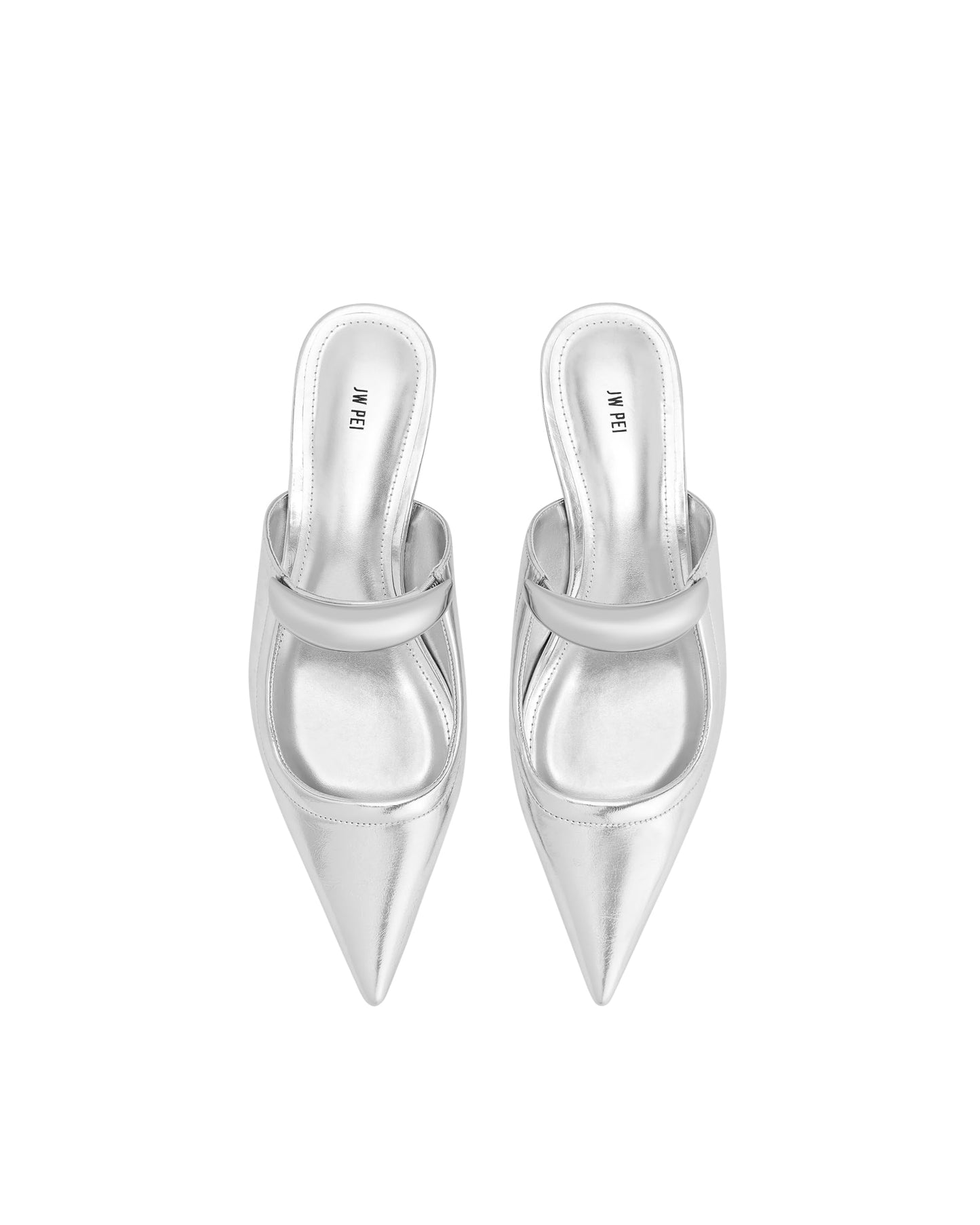 JW PEI Women's Helena Pierced Mules - Silver