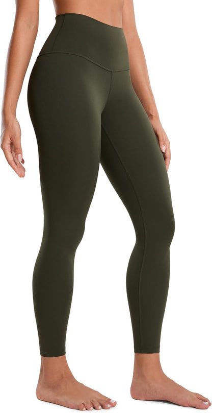Women's Butterluxe High Waisted Yoga Leggings 25" - Ultra Soft Workout Pants Olive Green