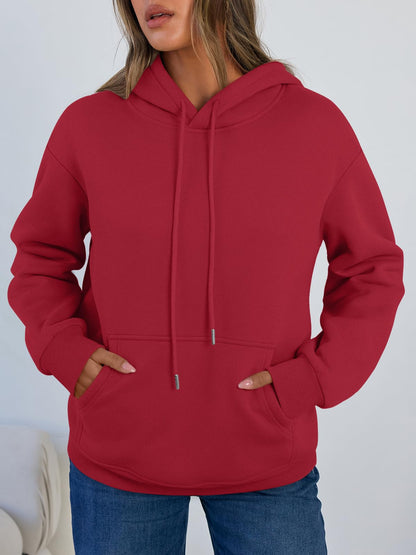Women's Winter Fleece Sherpa Lined Hoodie - Warm Pullover Sweatshirt