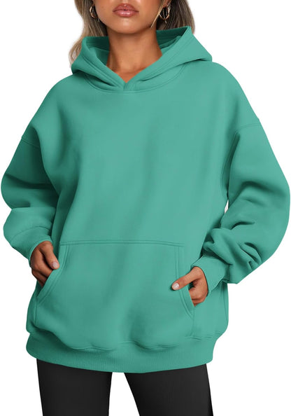Oversized Fleece Hoodie - Thick Pullover Sweatshirt for Fall & Winter