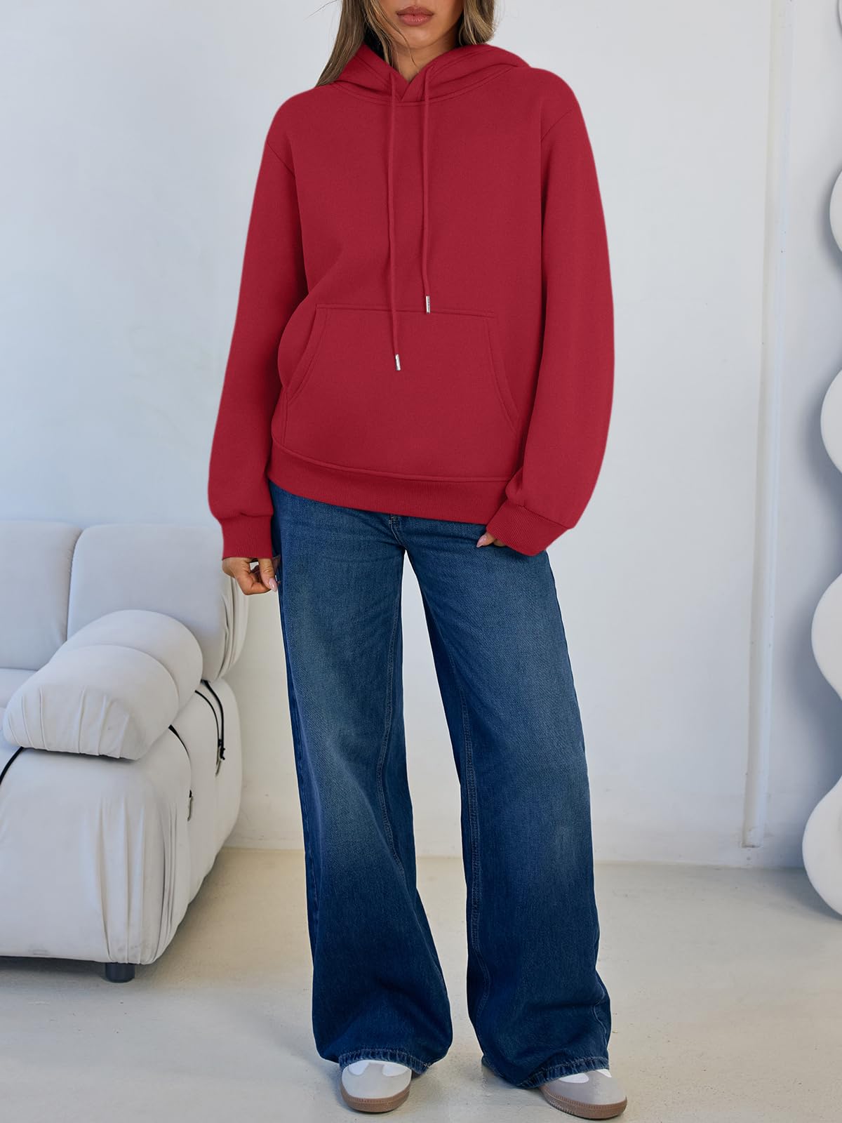 Women's Winter Fleece Sherpa Lined Hoodie - Warm Pullover Sweatshirt