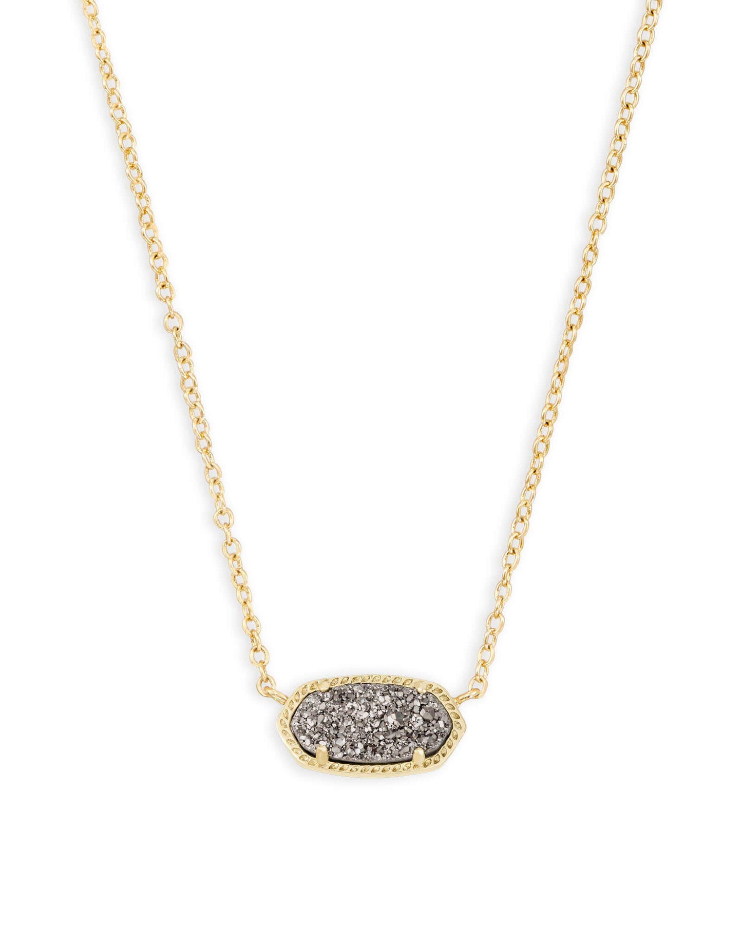 Kendra Scott Elisa Pendant Necklace - 14k Gold Plated Delicate Fashion Jewelry for Women GOLD - PLATINUM DRUSY