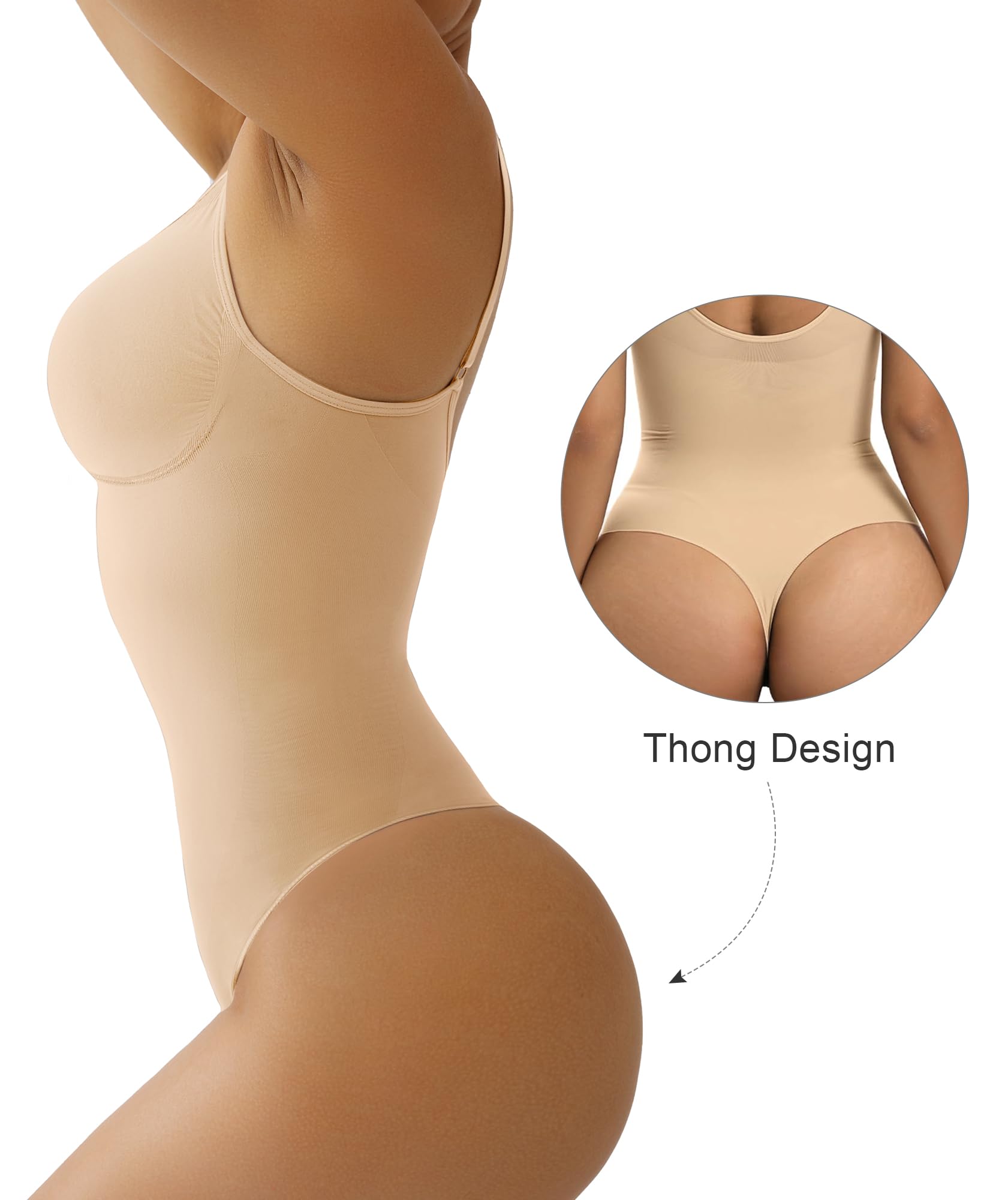 Women's Shapewear Bodysuit Tummy Control Seamless Body Shaper