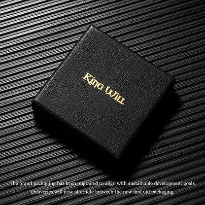 King Will 316L Stainless Steel Wedding Ring for Men Women- 8mm Width Black Wedding Band Laser I Love You Matte Finish Style Comfort Fit Size 10