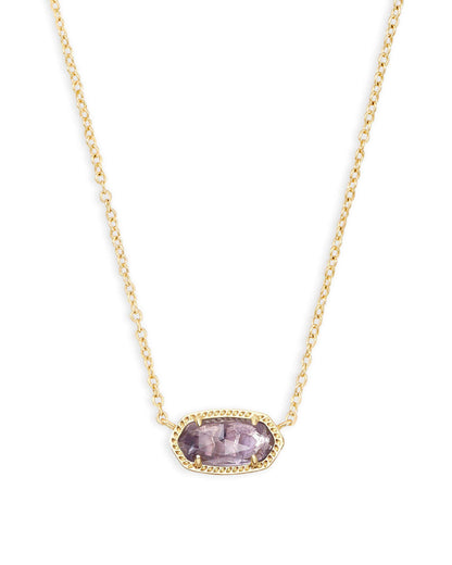 Kendra Scott Elisa Pendant Necklace - 14k Gold Plated Delicate Fashion Jewelry for Women GOLD - AMETHYST