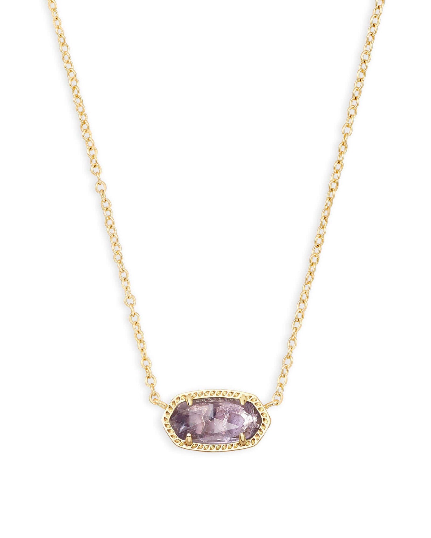 Kendra Scott Elisa Pendant Necklace - 14k Gold Plated Delicate Fashion Jewelry for Women GOLD - AMETHYST