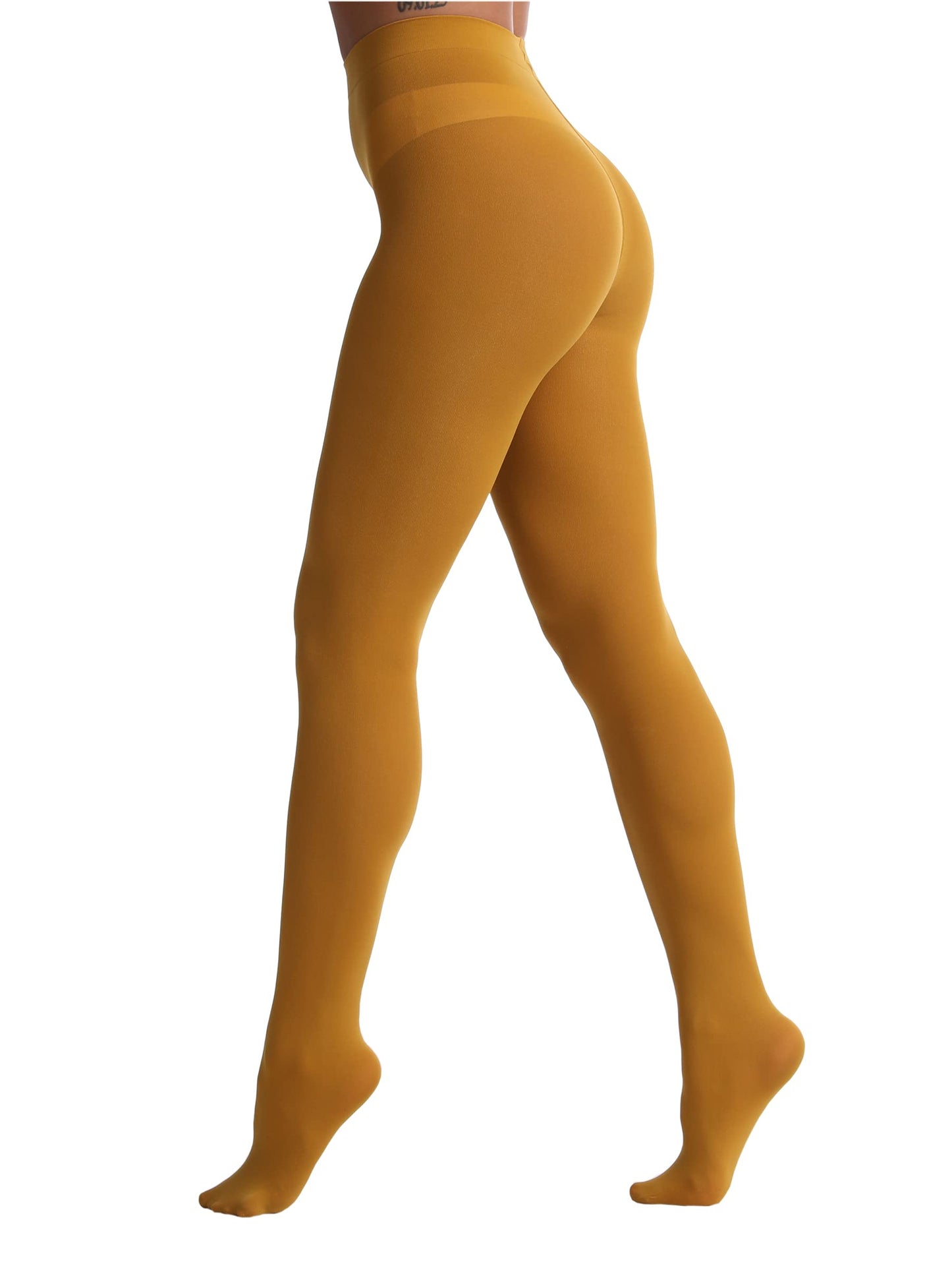 Women's 80 Den Opaque Tights - Soft Microfiber Pantyhose with 3D Stretch Technology Goldenrod