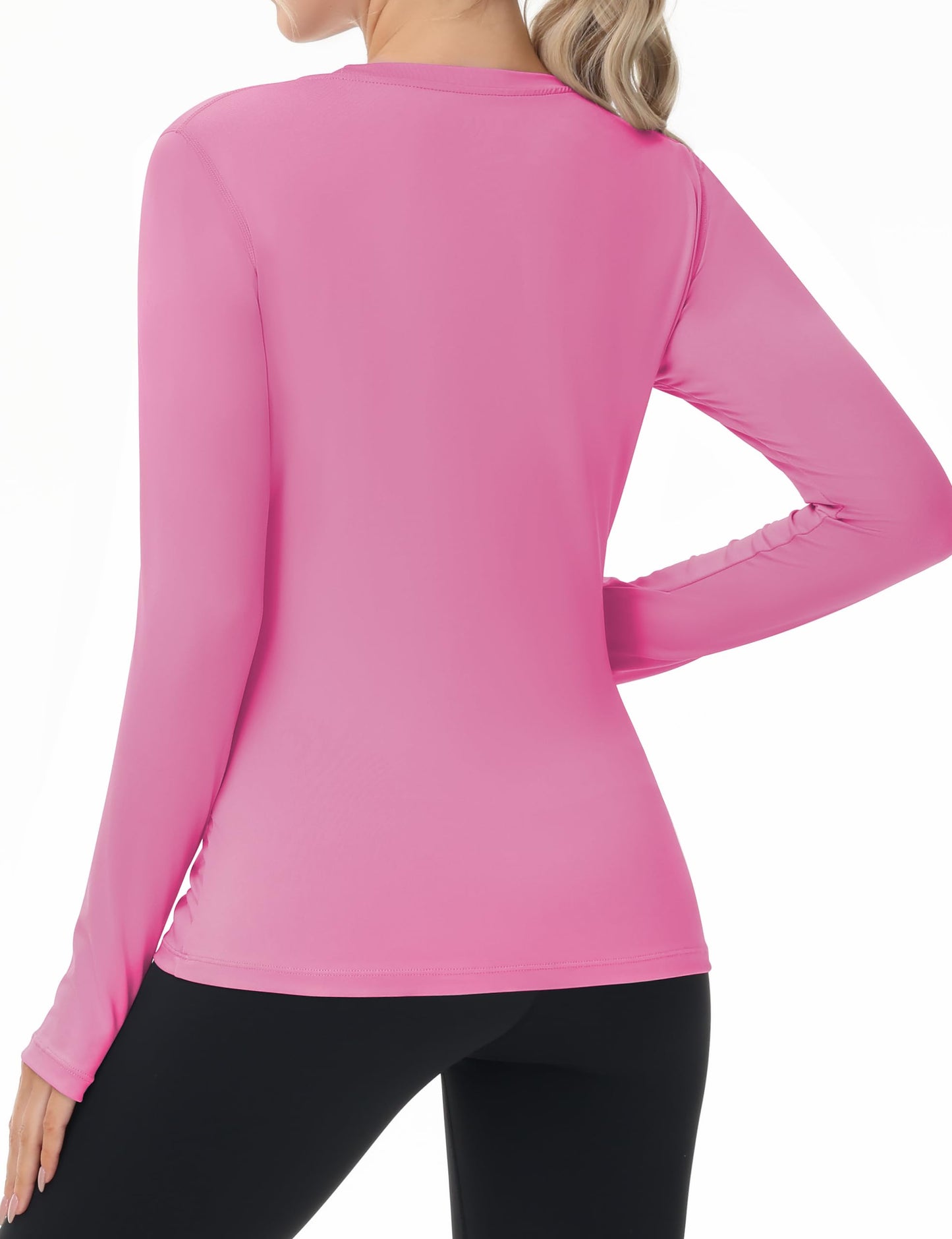 Women's UPF 50+ Sun Protection Long Sleeve Shirt - Athletic Rash Guard with Thumb Holes