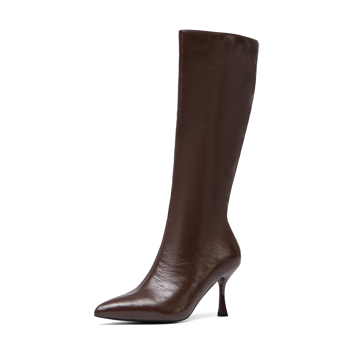 NEWBELLA Women's Suede Knee-High Boots - Sleek Design Stiletto Heel Boots for Daily Wear, Halloween, Christmas