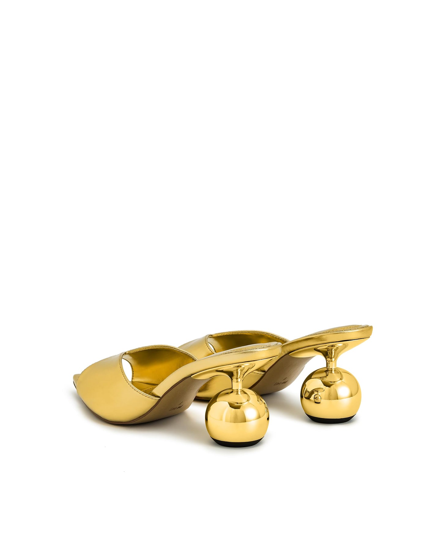 JW PEI Women's Ellie Sphere Heel Mules - Gold