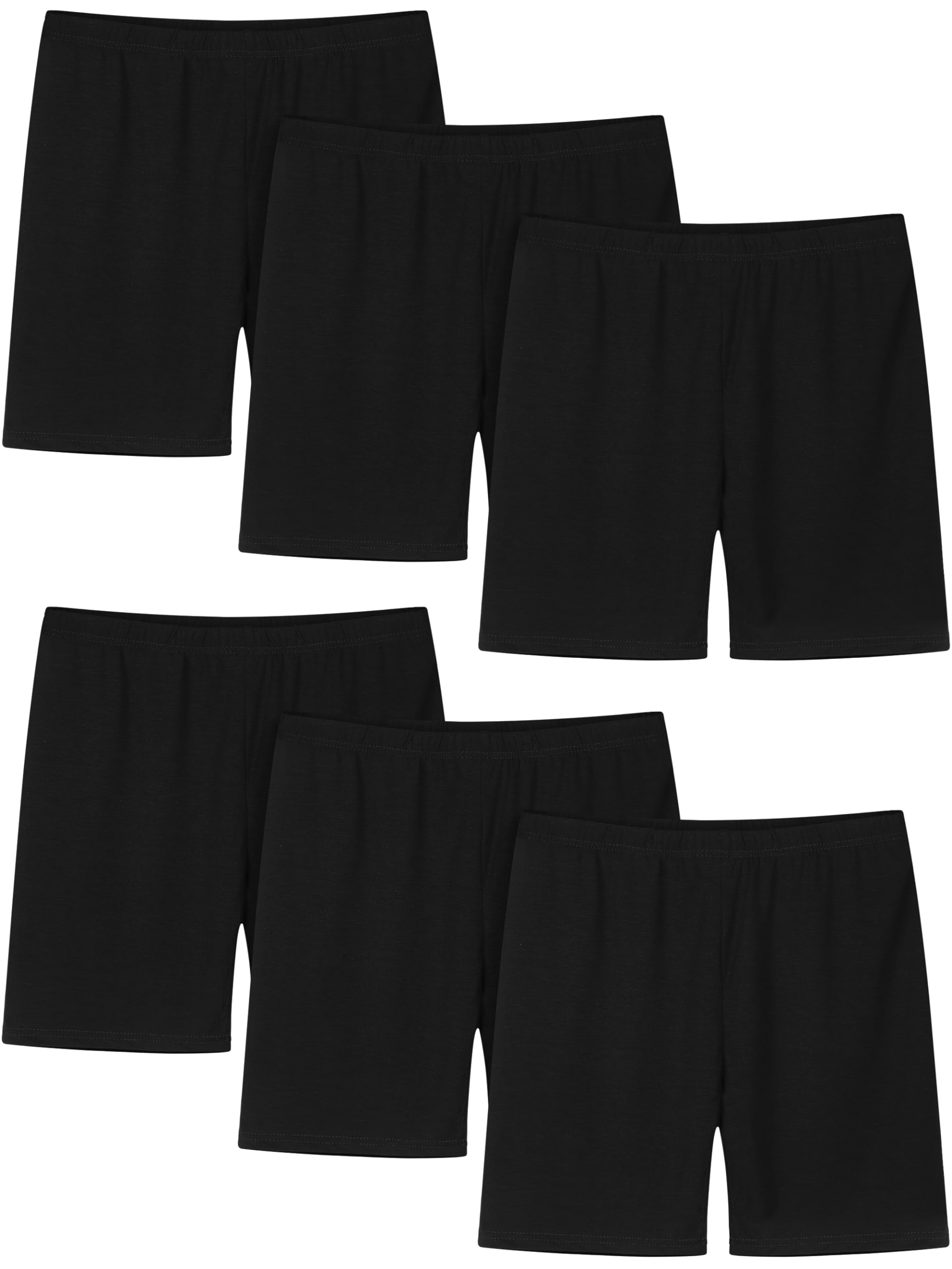 Girls Bike Shorts 6-Pack Under Dress Safety Shorts for Kids Toddlers
