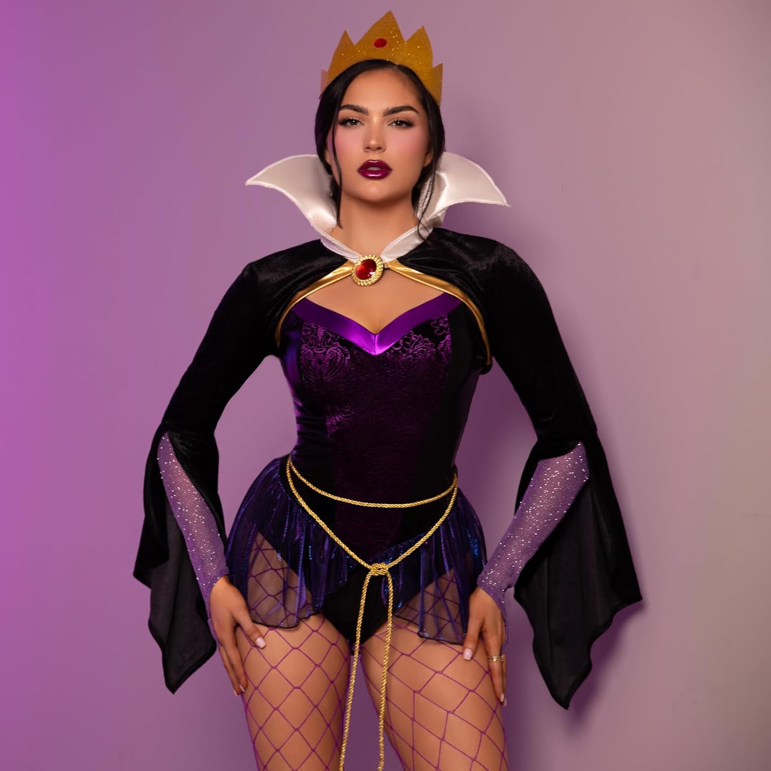 Poison Apple Queen Costume - Women's 4-Piece Evil Queen Halloween Outfit