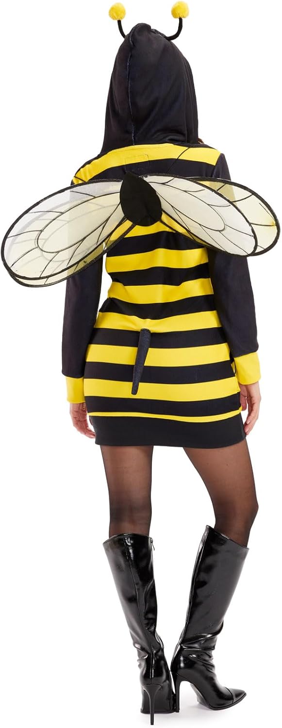 Deer Costume Dress - Women's Animal Halloween Outfit with Antlers and Crown