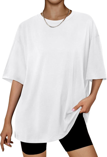 Women's Oversized Summer T-Shirt Short Sleeve Casual Workout Top
