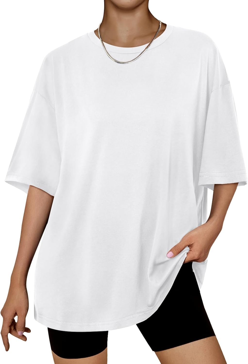 Women's Oversized Summer T-Shirt Short Sleeve Casual Workout Top