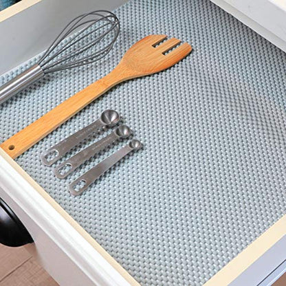 Con-Tact Brand Grip Premium Shelf Liner, Thick and Non-Adhesive Drawer Liner, Multi-Purpose and Easy to Use, 12" x 4', Lagoon, Pack of 1