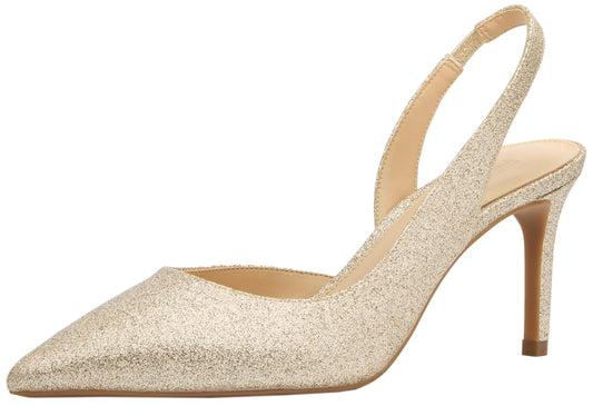 Michael Kors Women's Alina Flex Sling Pump, Pale Gold, 8.5