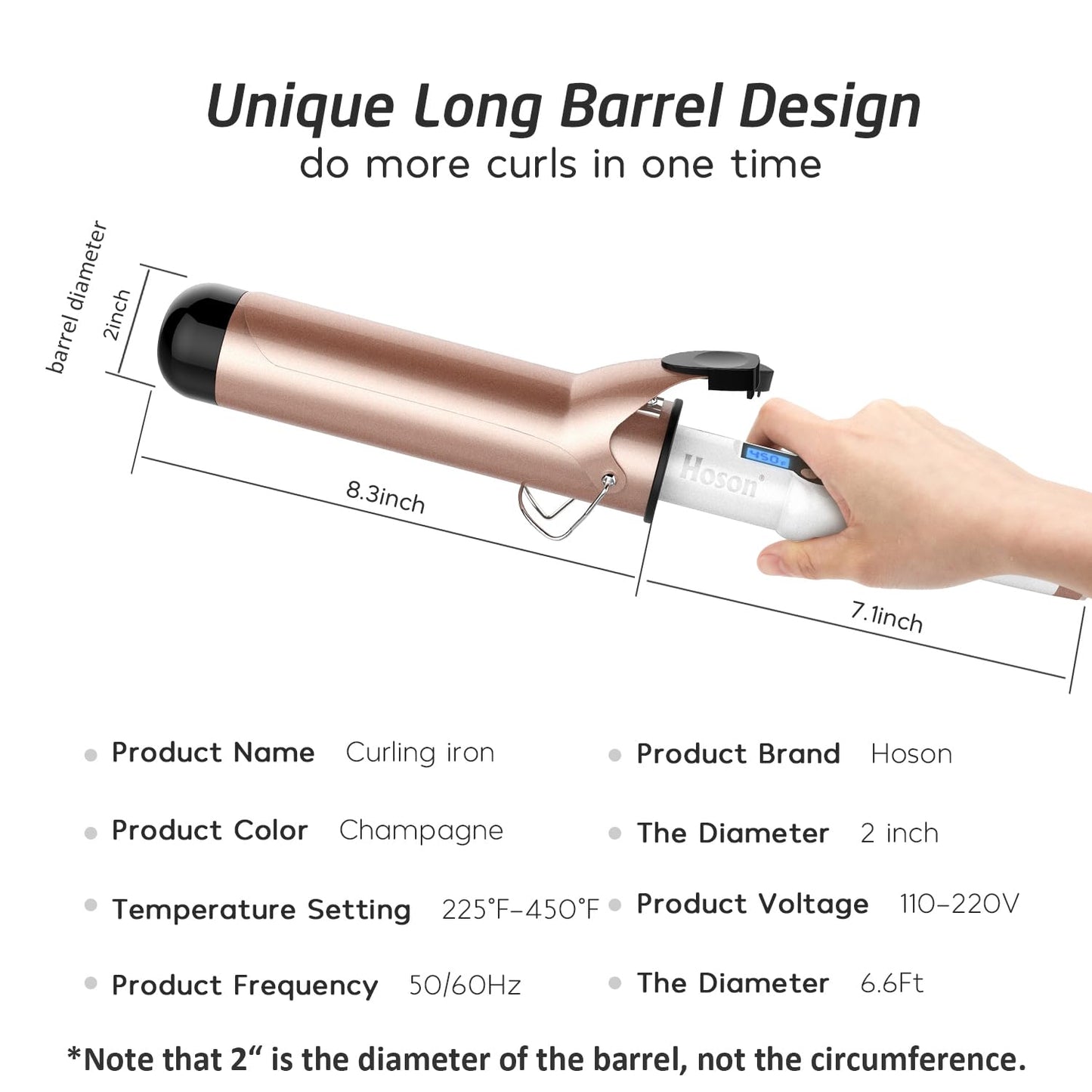 Professional Ceramic Tourmaline Curling Iron 3/4 Inch - Hair Curler with Heat Protection