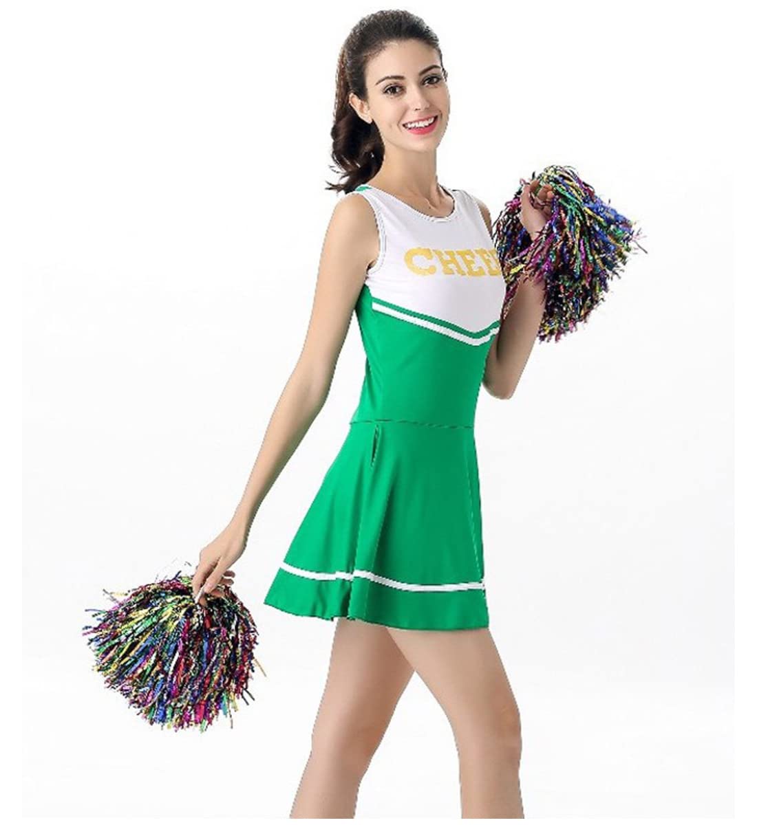 Cheerleader Costume Uniform - Women's Musical Dance Outfit with Multiple Colors