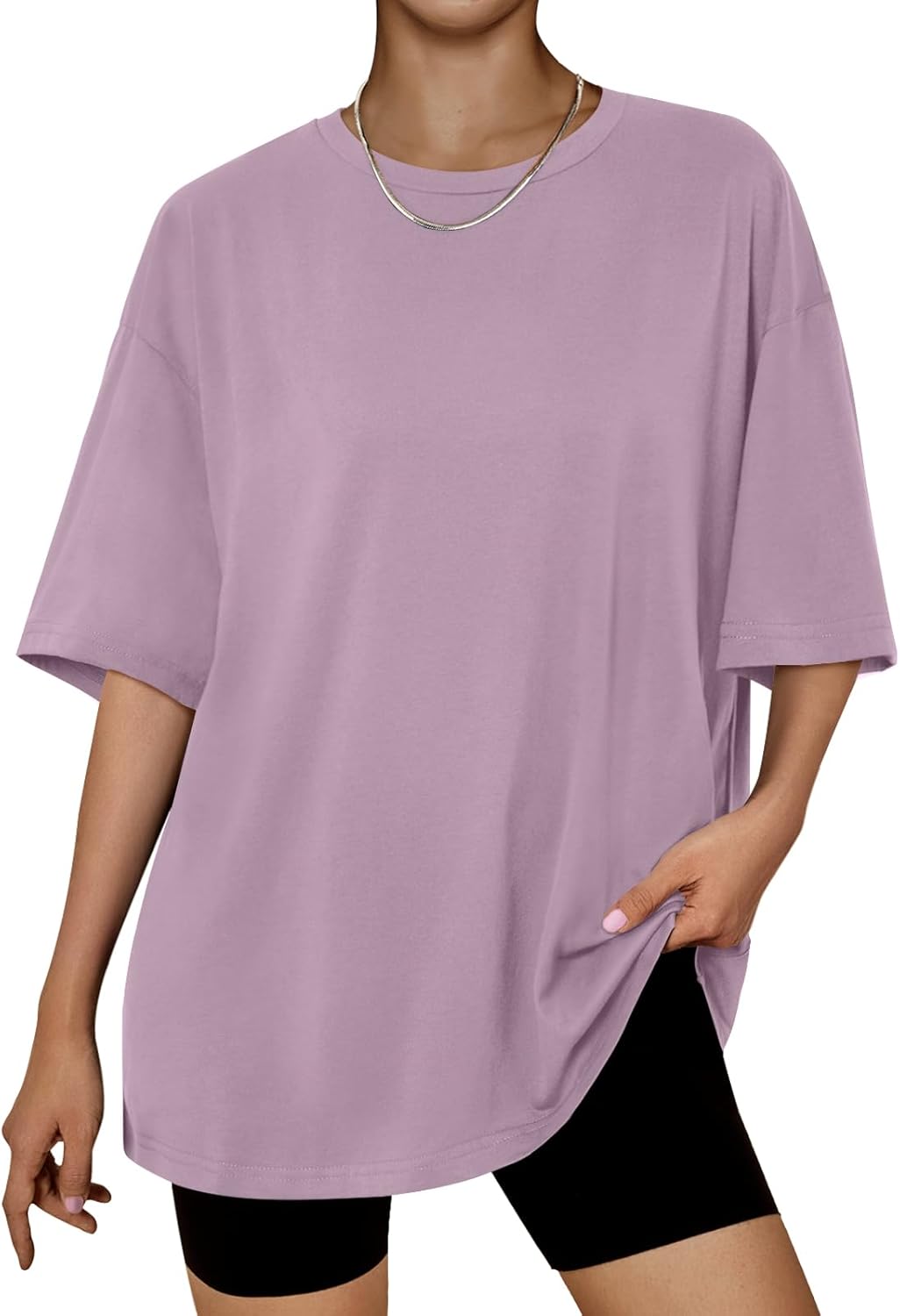 Women's Oversized Summer T-Shirt Short Sleeve Casual Workout Top