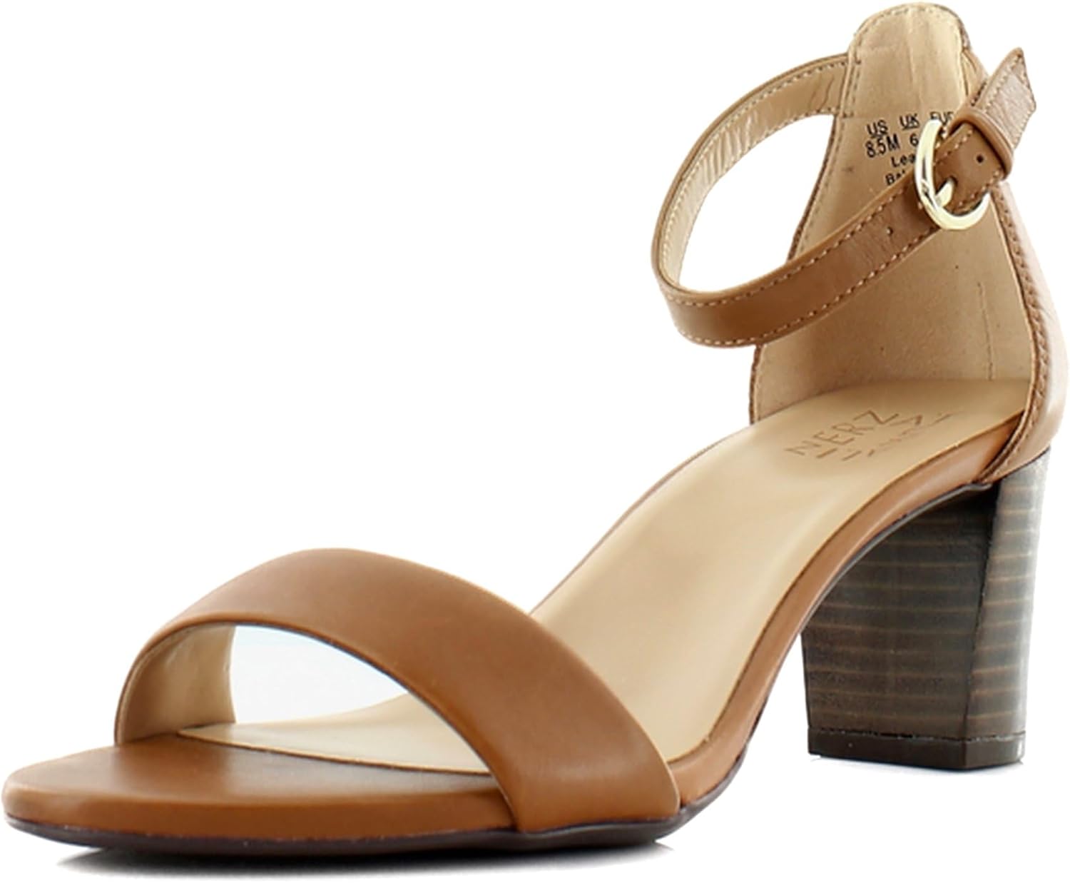 Heeled Sandals for Women - Block Heel Dress Sandals with Ankle Strap