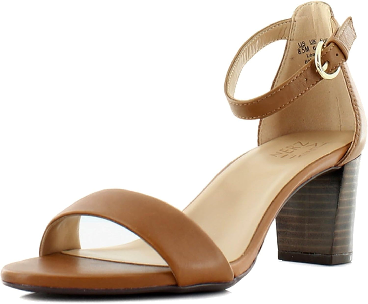 Heeled Sandals for Women - Block Heel Dress Sandals with Ankle Strap Cider Spice Brown