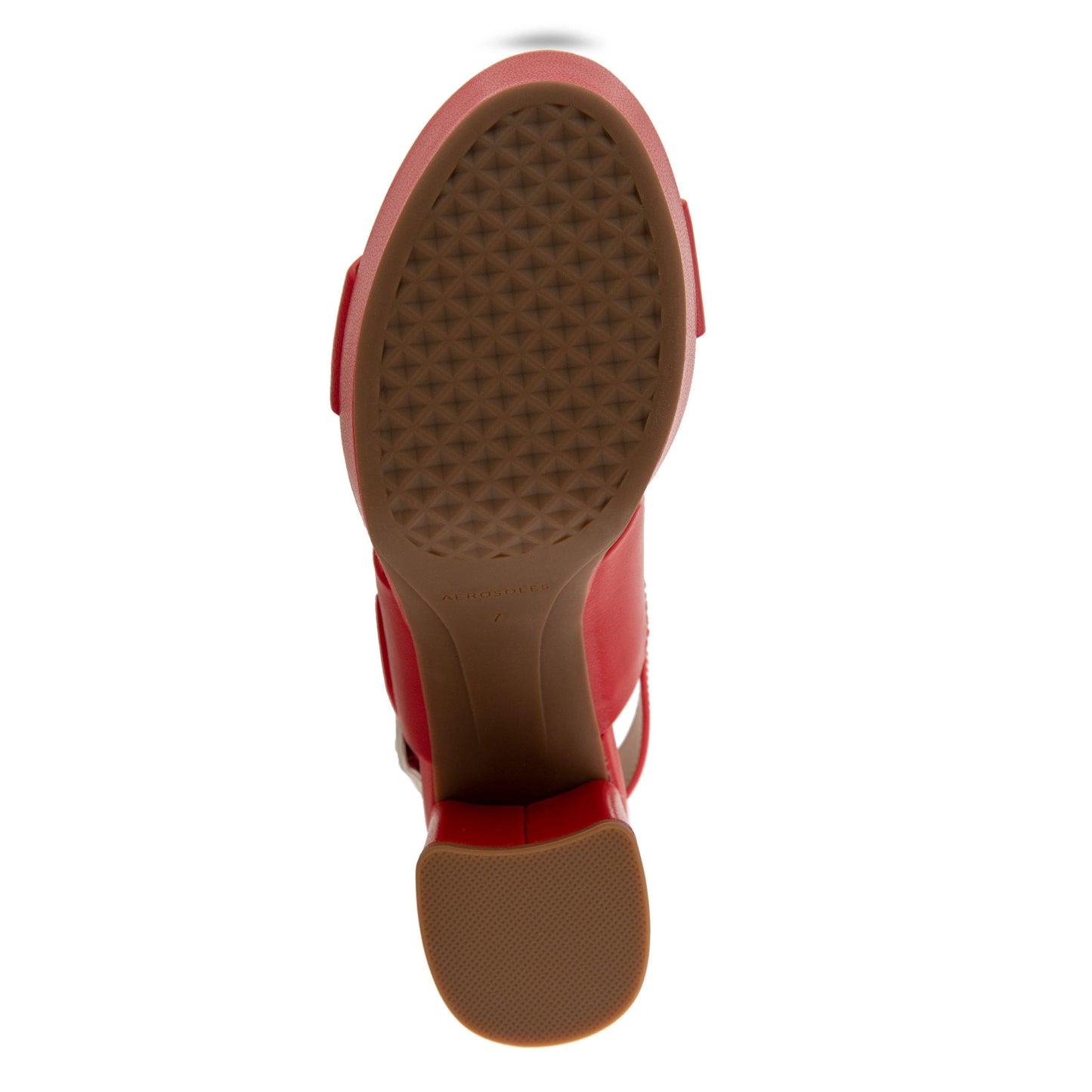 Aerosoles Women's Camera Platform Heeled Sandal, Racing Red Leather, 6W