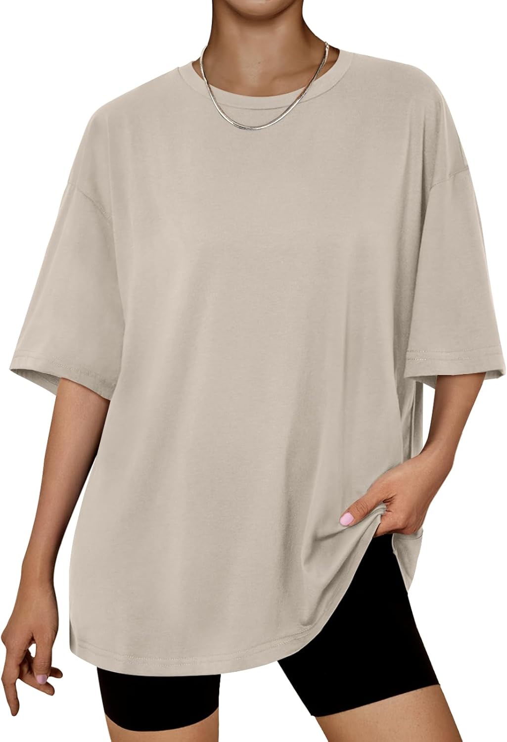 Women's Oversized Summer T-Shirt Short Sleeve Casual Workout Top