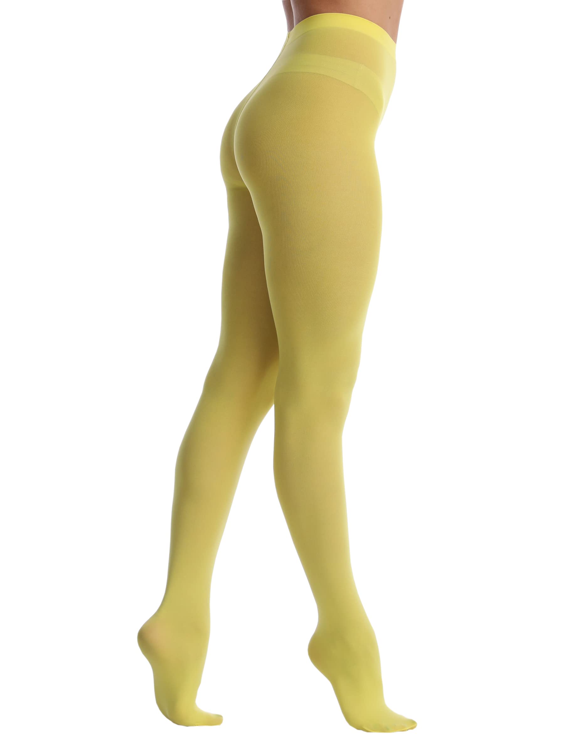 Women's 80 Den Opaque Tights - Soft Microfiber Pantyhose with 3D Stretch Technology