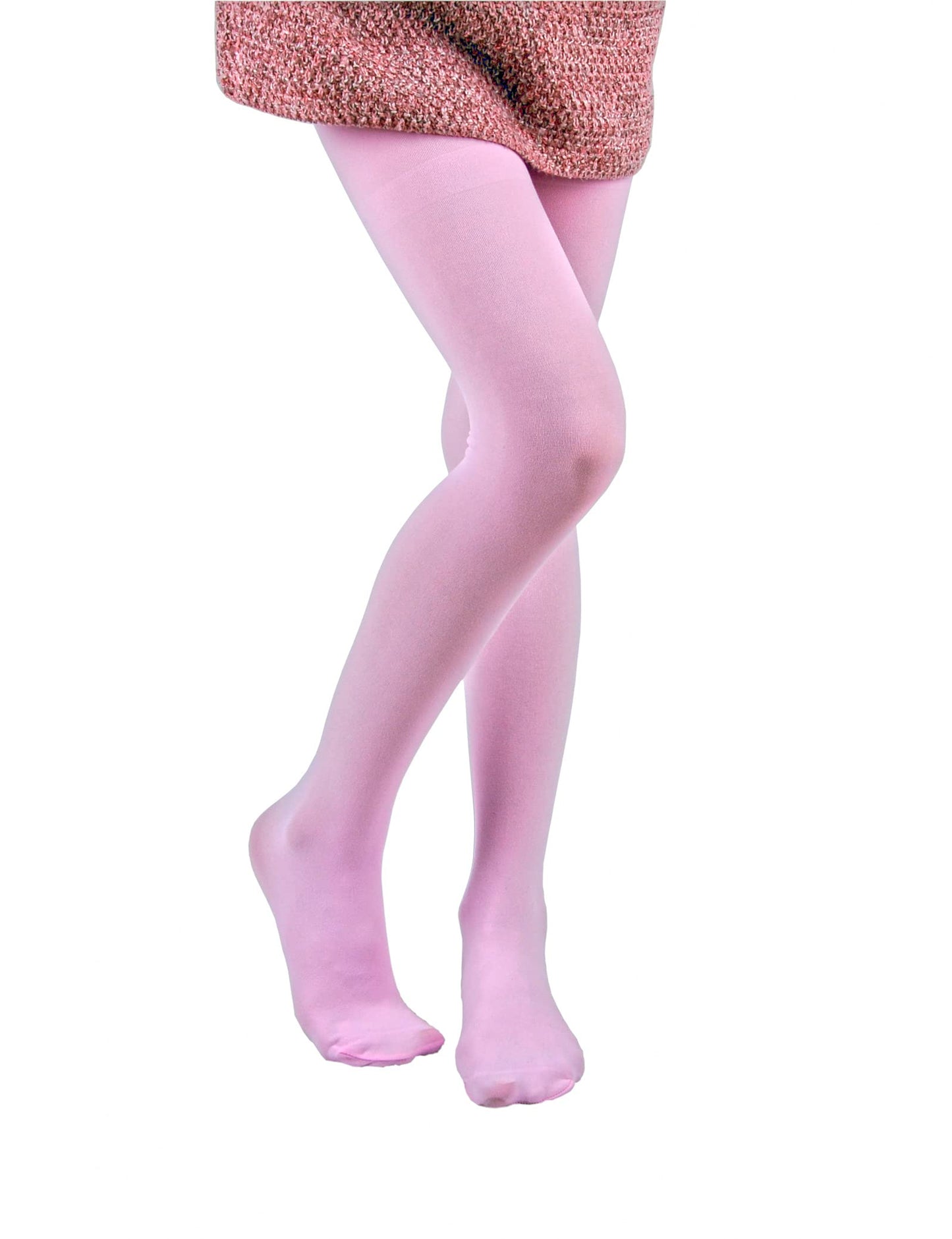 EVERSWE Girls Semi Opaque Footed Tights, Microfiber Tights