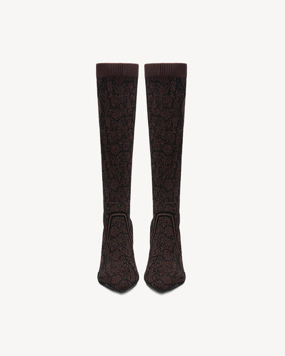 NEWBELLA Women's Suede Knee-High Boots - Sleek Design Stiletto Heel Boots for Daily Wear, Halloween, Christmas