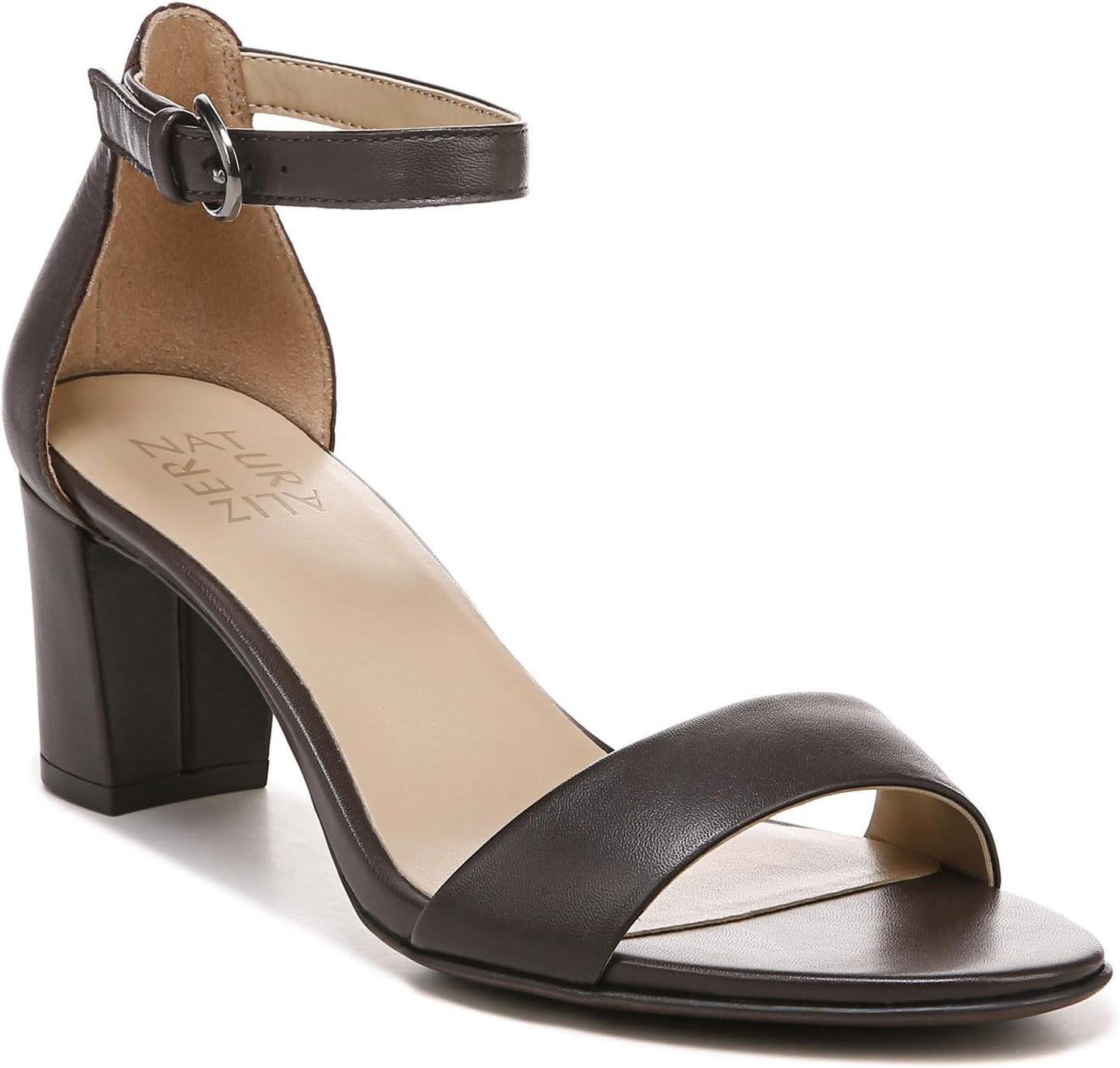 Heeled Sandals for Women - Block Heel Dress Sandals with Ankle Strap Espresso