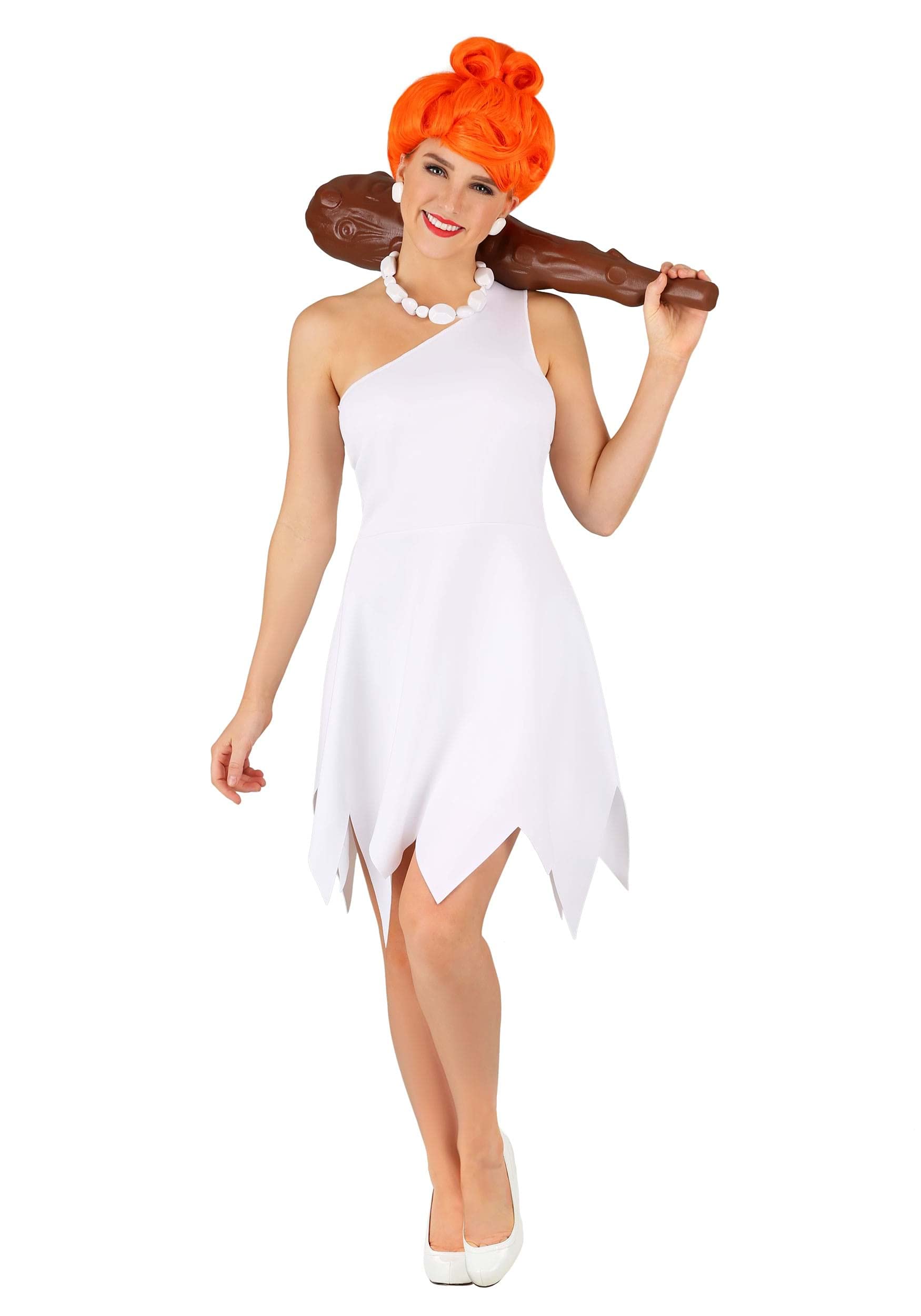 Wilma Costume for Women - Stone Age Character Dress with Accessories