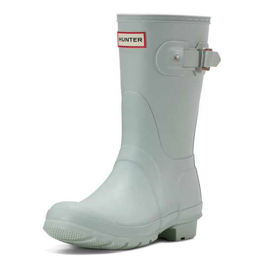 Hunter Women's Original Short Rain Boot, Light Green, 8 Medium