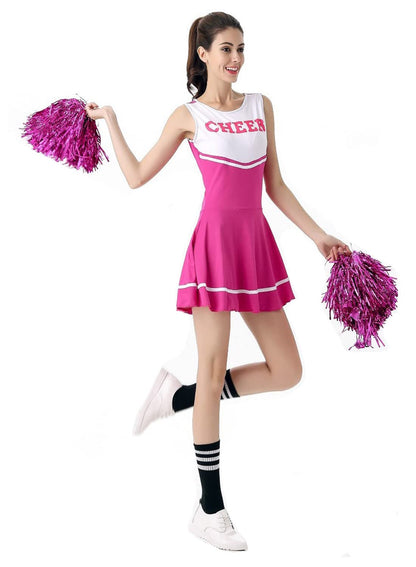 Cheerleader Costume Uniform - Women's Musical Dance Outfit with Multiple Colors