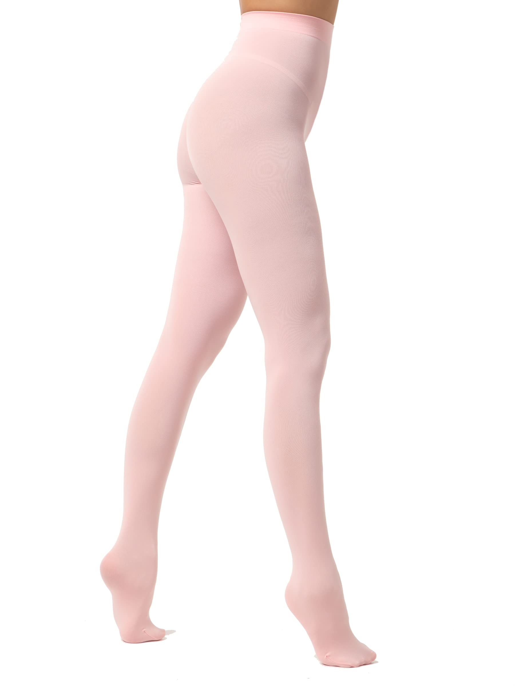 Women's 80 Den Opaque Tights - Soft Microfiber Pantyhose with 3D Stretch Technology