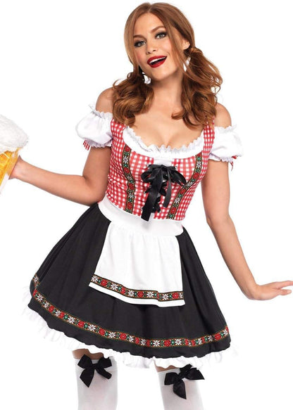 Beer Garden Babe Oktoberfest Costume - Women's Bavarian Dirndl Dress Multi