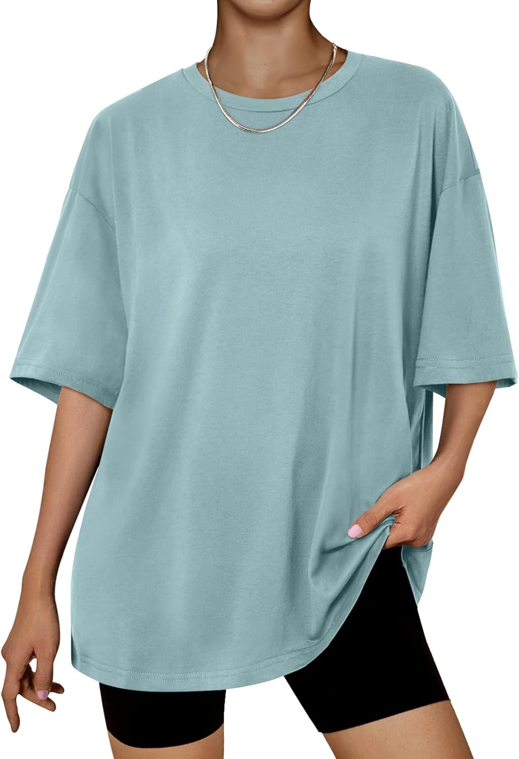 Women's Oversized Summer T-Shirt Short Sleeve Casual Workout Top