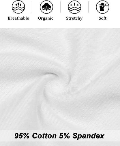 Women's High Waisted Cotton Underwear Full Coverage Panties Plus Size