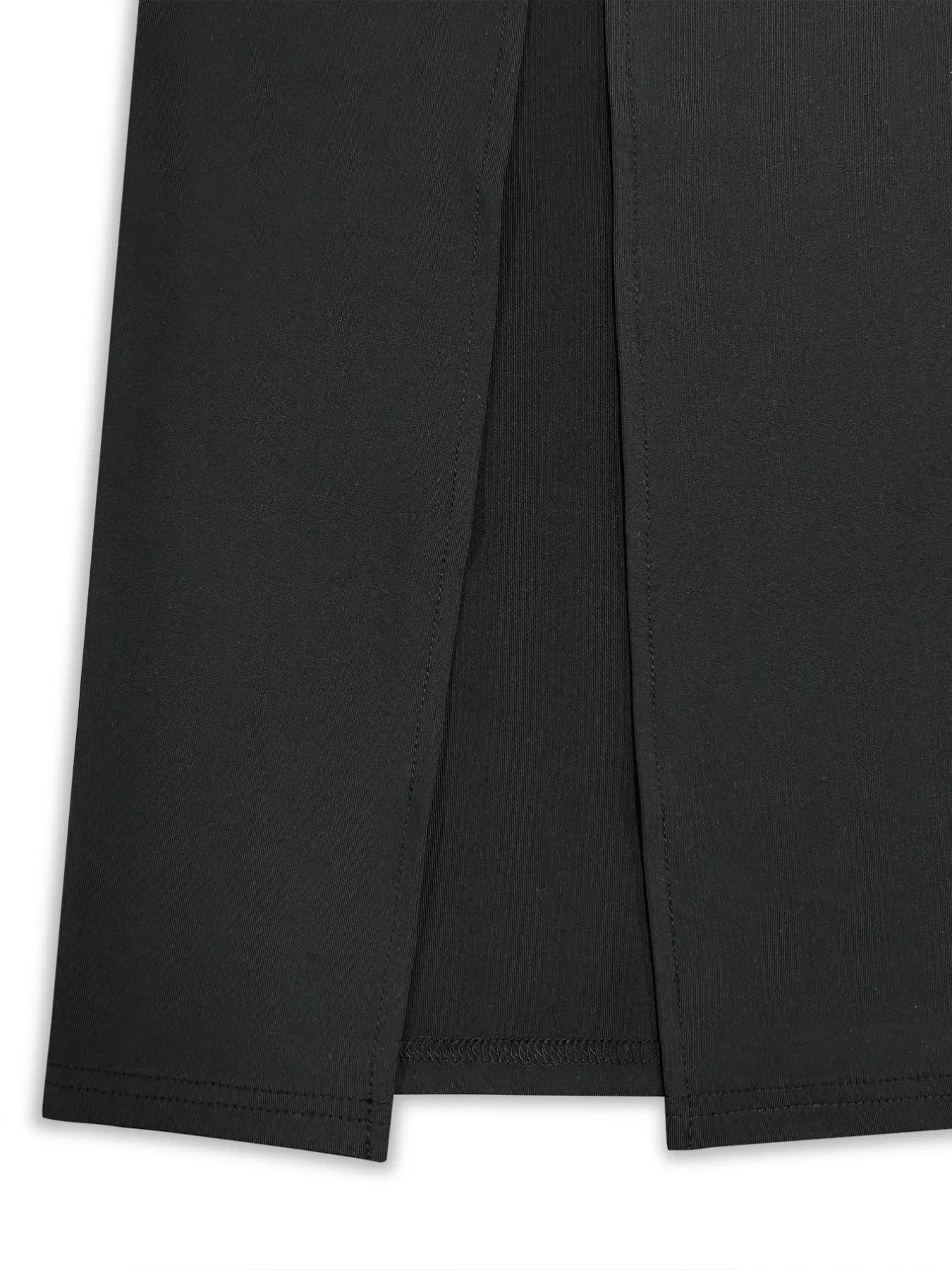 Square Neck Long Sleeve Slit Bodycon Maxi Dress