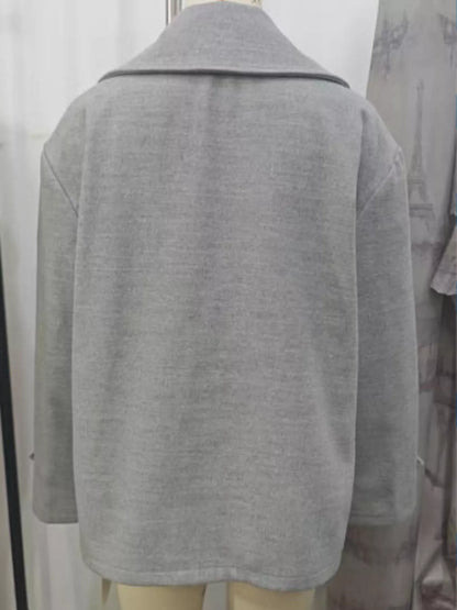 Double-Breasted Wool Blend Casual Jacket