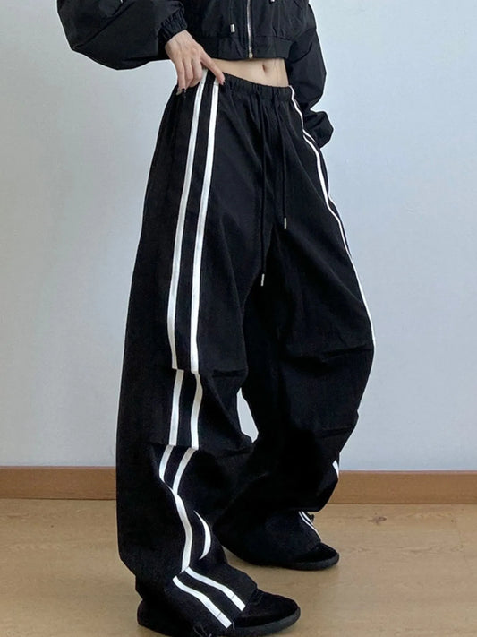 Side Stripes Wide Leg Pants