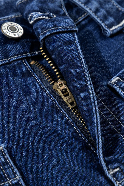 Wide Leg Pocketed High Waist Jeans