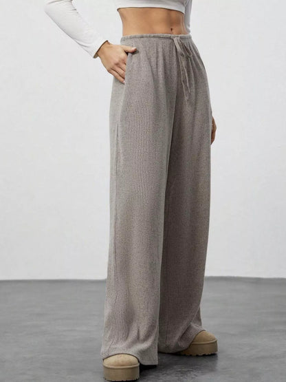 Relaxed Fit Wide Leg Pants