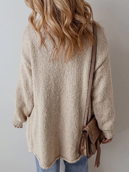 Button-Up Cardigan with Pockets