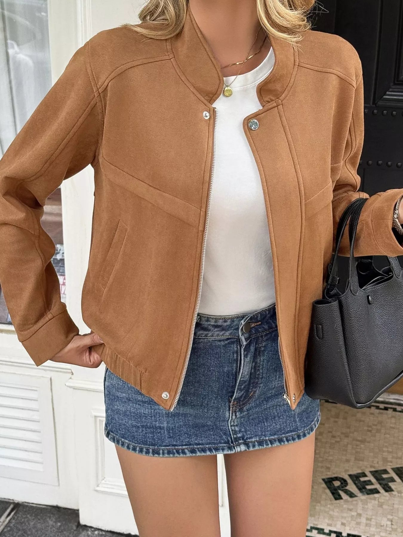 Casual Zip Up Long Sleeve Jacket