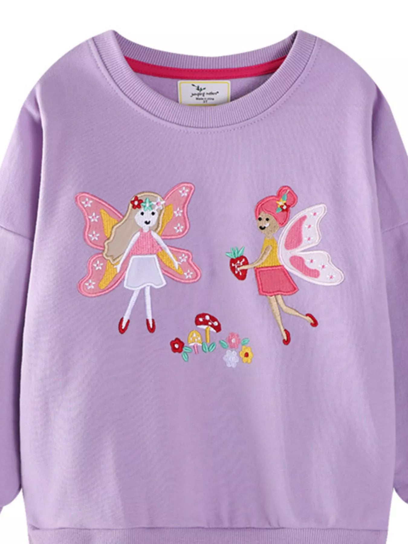 Children's Fairy Embroidered Tulle Sweatshirt Dress