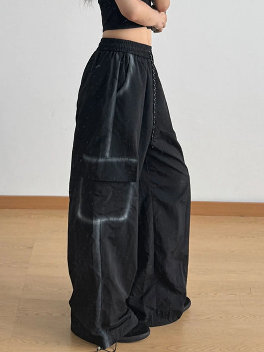 Drawstring Wide Leg Pants