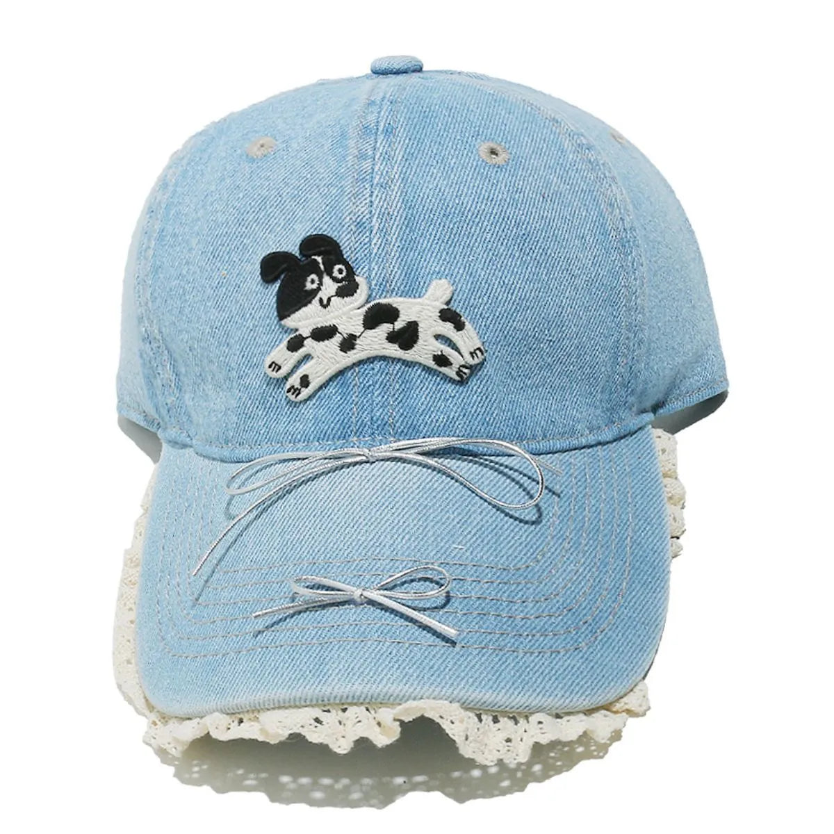 Dog Bow Adjustable Baseball Cap