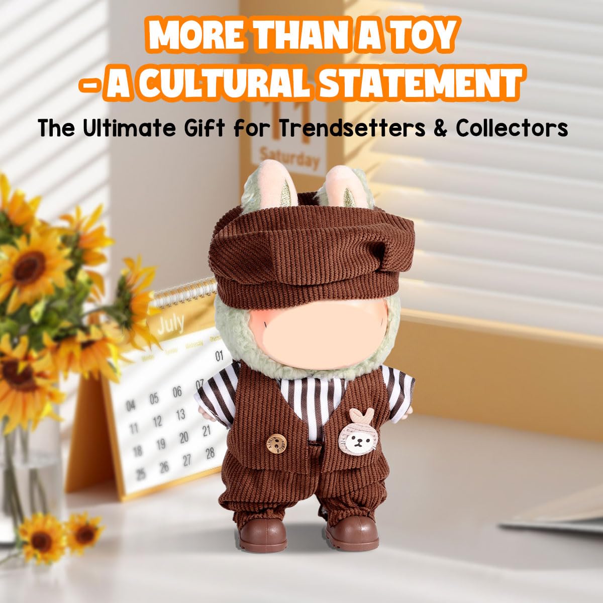 3 Piece Doll Clothes Set for 17cm Dolls - Handmade Crochet Outfit with Hat